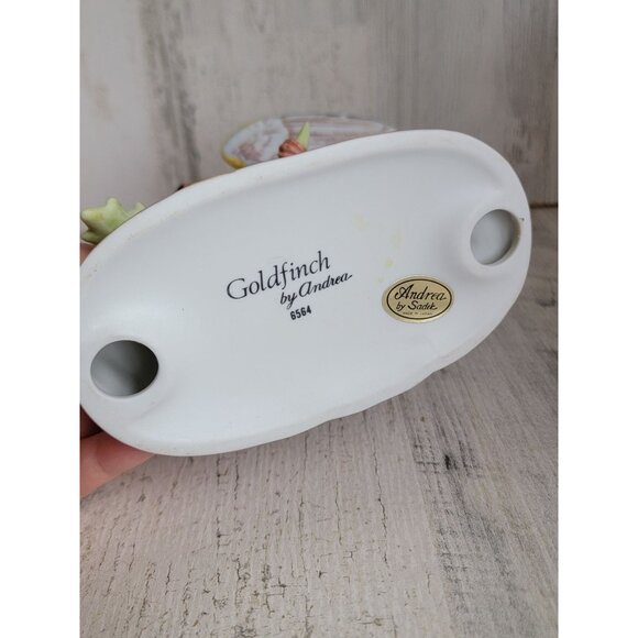 Andrea by Sadek Goldfinch 6564 vintage Japan unique bird figure decor - Picture 8 of 8